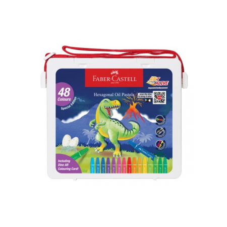 Bút Sáp Dầu Lục Giác, 48 Màu - Dinosaur